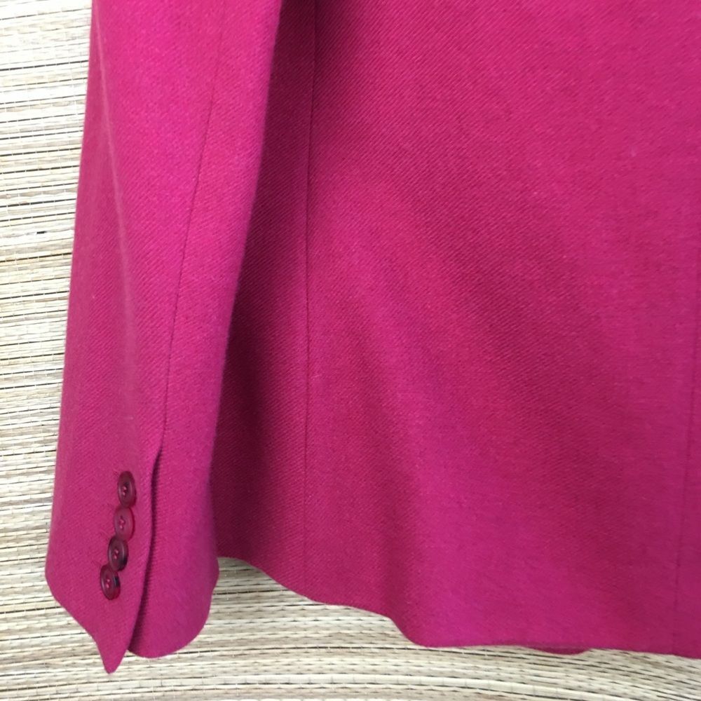 MaxMara Made In Italy Cashmere Two Buttons Blazer Jacket In Raspberry Size 10 - Picture 13 of 15